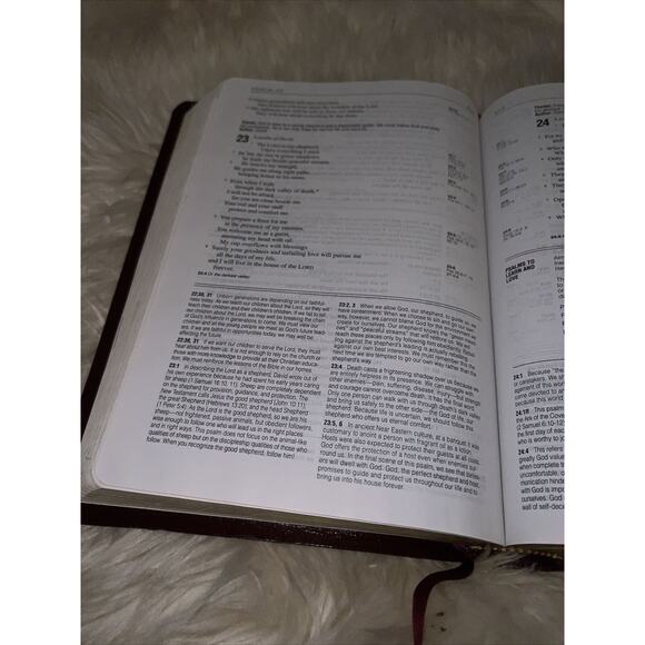 LIFE APPLICATION STUDY BIBLE NEW LIVING TRANSLATION NLT Leather Cover Tyndale - Picture 11 of 16